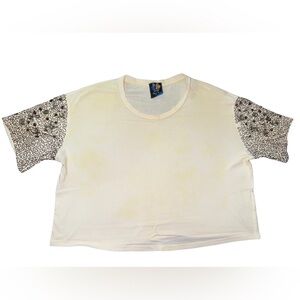 Stylish Oversized Sweater with Beaded Sleeve Embellishments